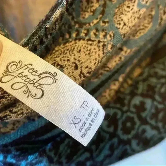 Free people reversible maxi greenish/ blue dress - Picture 9 of 16